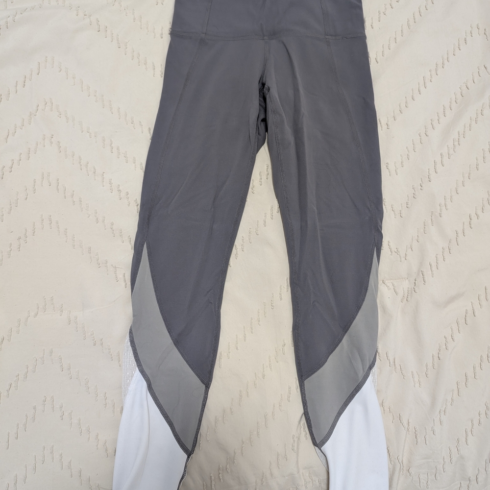 Gray and White Athleta Leggings